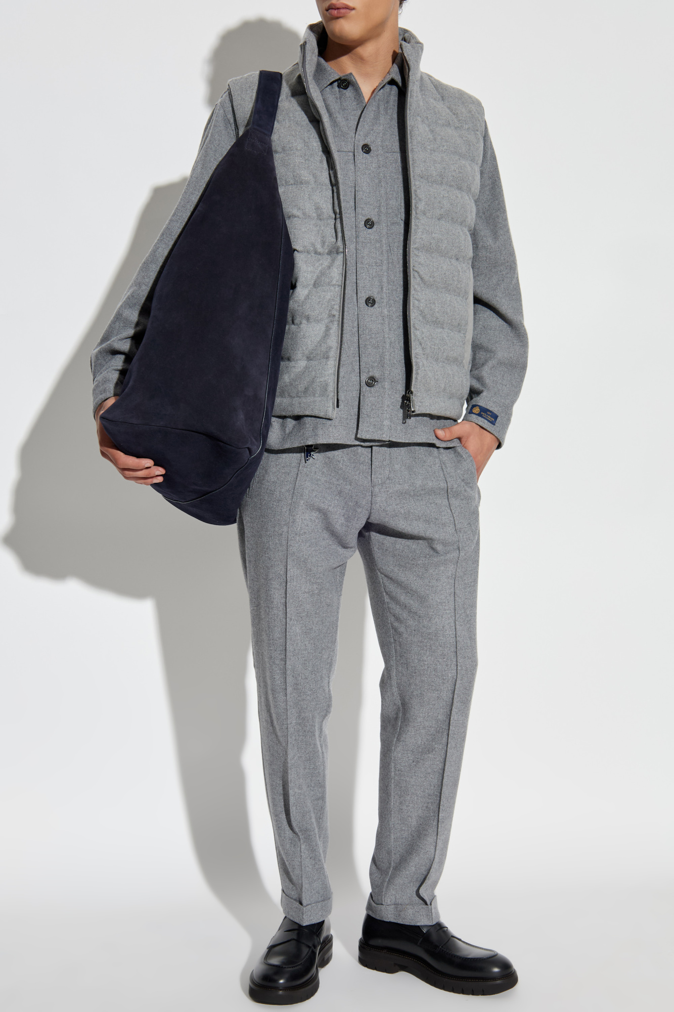 お値下げ　INSCRIRE Wool Short Vest-GRAY 完売 Grey Wool vest Paul & Shark - Vitkac Canada